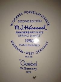 M.J. Hummel plate - W. Germany (1978)