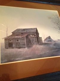 Country scene by artist Herb Jones (1923-1998) 