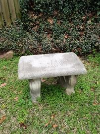 Concrete yard bench