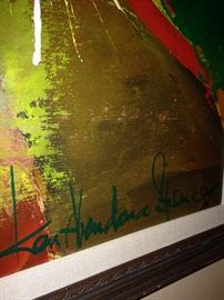 Oil on canvas by  Ken Abendana Spencer (1929-2005)