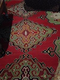 Vibrantly colored rug