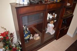 Vintage Two Glass Door Bookcase