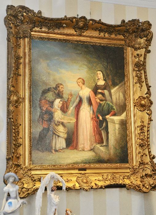 1852 painting attributed to Joseph Nicolas Jouy Measurements with frame: 11” x 13” Without Frame: 9 1/2” x 6 1/2”