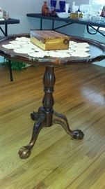 Antique Round Flip Side table 