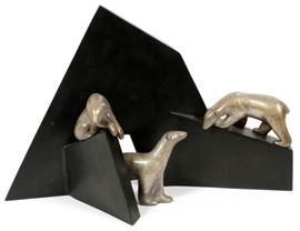 LOET VANDERVEEN (DUTCH, 1921-2015), BRONZE SCULPTURE, H 11", L 15"~