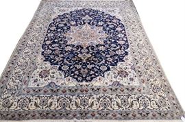 NAIN, PERSIAN WOOL, ORIENTAL RUG W 9' 8", L 12' 6"