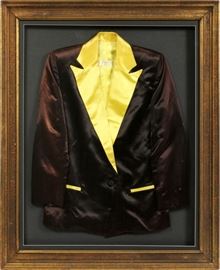 ROD STEWART SIGNED SMOKING JACKET, H 41'', W 34''
