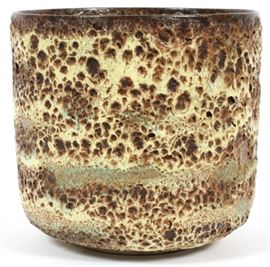 GERTRUD & OTTO NATZLER, POTTERY VESSEL, C. 1960, H 7" DIA 7 1/4'' ~ ^
