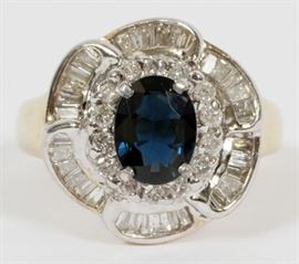 1.46 CT SAPPHIRE WITH DIAMONDS RING