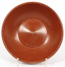 GALLO-ROMAN TERRA SIGILLATA WARE DISH, H 2 1/2", DIA 7 1/4"