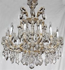 
MARIA TERESA CRYSTAL THIRTEEN LIGHT CHANDELIER H 37'' W 32''
