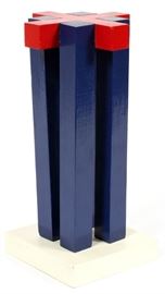 LYMAN KIPP, (B 1929) PAINTED WOOD, C. 1967, H 11'', UNTITLED~