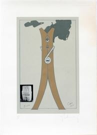 CLAES OLDENBURG (AMERICAN, 1929-), SCREENPRINT, 1972, H 21 1/2'', W 13 1/2'', "PROPOSAL FOR A COLOSSAL STRUCTURE ..."