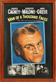 MIXED MEDIA ORIGINAL ARTWORK & PHOTOS, H 44'', W 28'', "MAN OF A THOUSAND FACES"