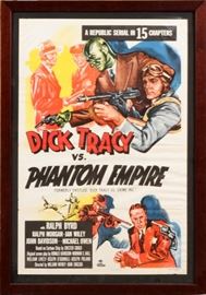 "DICK TRACY V. PHANTOM EMPIRE" MOVIE POSTER, H 40 1/2'', W 27''