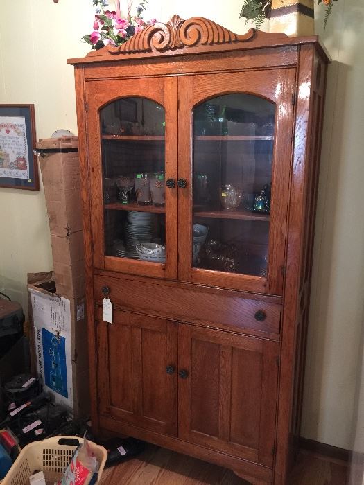 Early 1900 Wolfe Bros. Oak Cabinet, made in Piney, TN