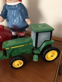 Collectible pottery JOHN Deere Tractor bank