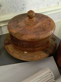 Wooden Cake Cover and tray