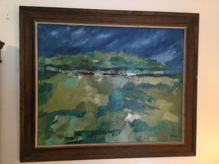ORIGINAL OIL PAINTING SIGNED B. TERRY ‘57