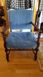 Blue side chair