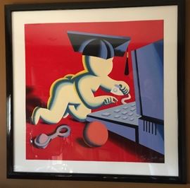 84. "Computer Success" Signed 106/295 Lithograph by Kostubi (43" x 43")