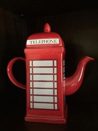 British Phone Booth Teapot 