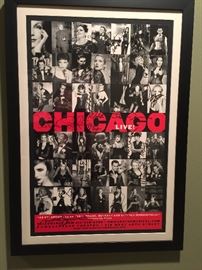 121. Signed By Cast Chicago Live Framed Poster (19" x 27")