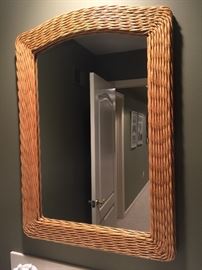 112. Wicker Mirror (26" x 36")