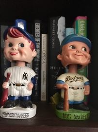 19. Collection of Vintage Baseball Bobbleheads from the 60's (5 1/2" to 7" tall) 