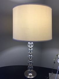 43. Glass Table Lamp (32")
