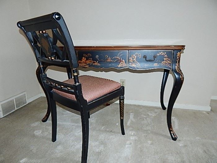 Ornately Painted Desk with Chair  https://www.ctbids.com/#!/description/share/7879