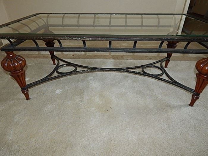 Iron and Glass Top Coffee Table 
 https://www.ctbids.com/#!/description/share/7892
