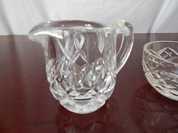 Crystal Water Pitcher, Covered Dish, Frosted Glass Plate  https://www.ctbids.com/#!/description/share/2570