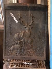 Cast iron fireplace cover
