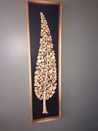 1960s groovy carved wall hanging