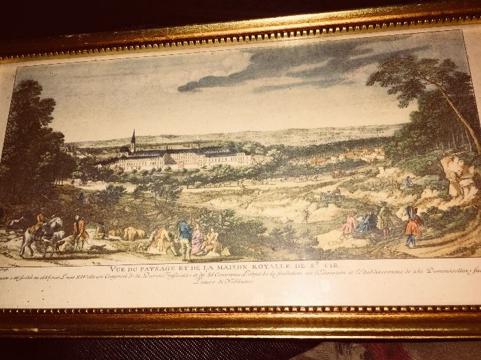19 th century French lithograph of Versailles-many fine old prints!
