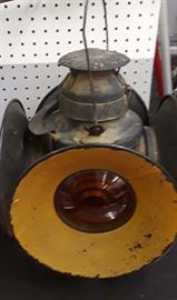 Antique Signed Railroad Lantern