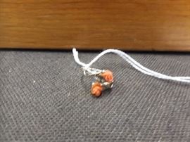 Sterling hand carved Coral ring