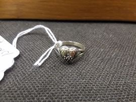 Sterling and10 karat gold ring