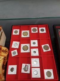 Antique coins and tokens