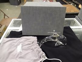 Steuben Glass Dolphin Figurine 