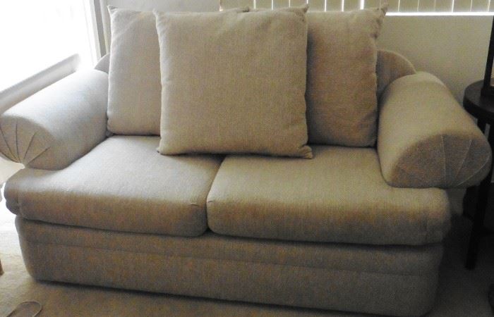 Loveseat with cushions reversed