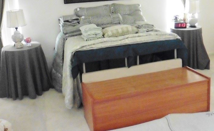 Bed linens, blanket chest