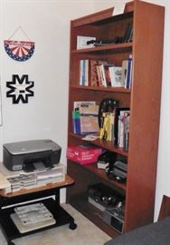 Bookcase and some books.