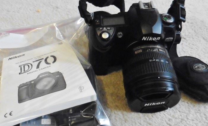 Nikon digital camera. Also Pentax 35mm