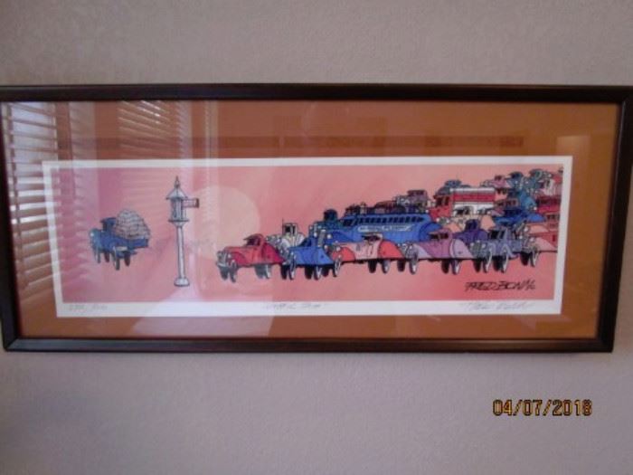 Fred Bonn "Traffic Jam" - signed and numbered lithograph