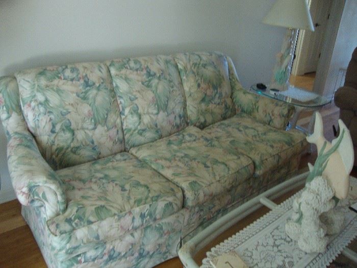 Matching floral sofa