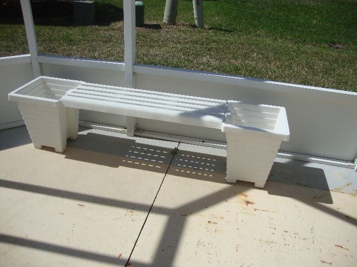 Bench with planter