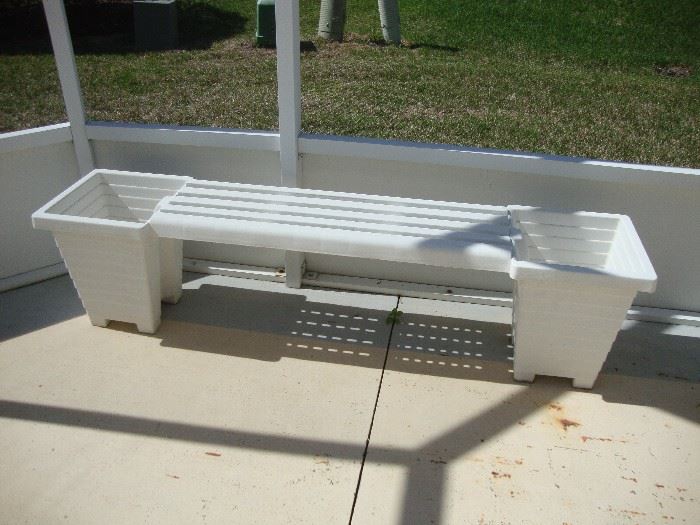 Bench with planter