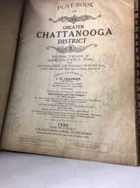 1928 Plat Book Map of Chattanooga Tennessee 